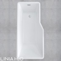 Ванна ассиметричная отдельностоящая Stream Lumiar 1700x800 правая акрил